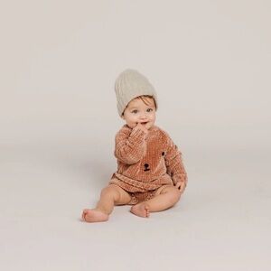 Rylee + Cru Chenille Brown Bear Long Sleeve Top Shirt 3-6 Months